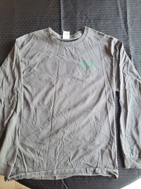 Men's Switch Board Shop Long Sleeve Gray Crew Neck  - Casual Everyday Wear